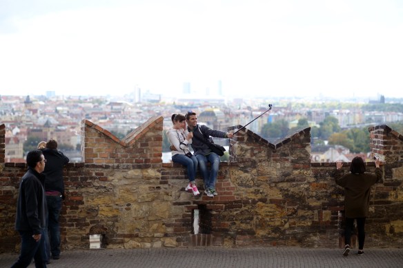 Please concentrate when you use your selfie stick in this way. (photo by Jeff Bowen)